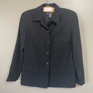 Banana Republic Black Wool blend Riding Jacket  Blazer Size 8 equestrian